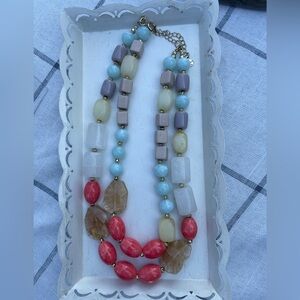 Loft 16” beaded necklace with extender chain.